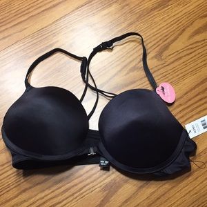 Black lightly padded xoxo push-up bra
